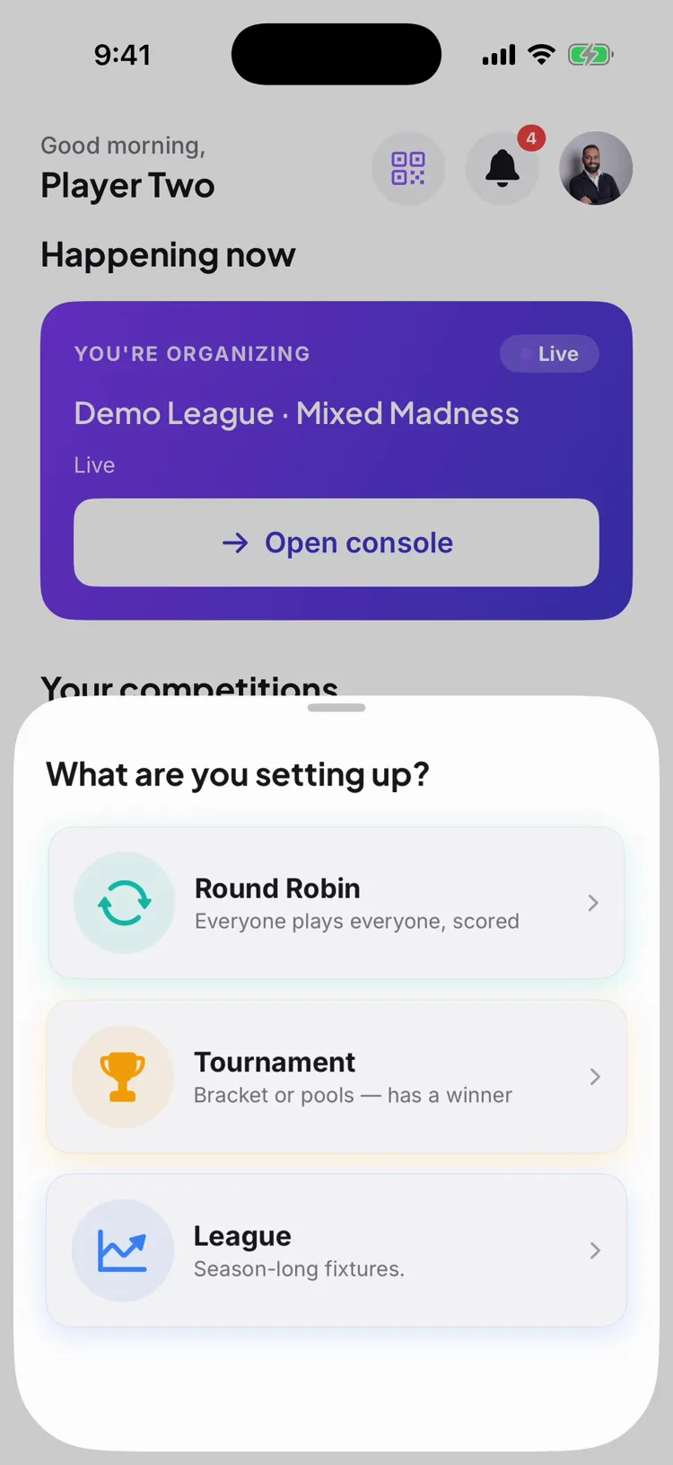 Choosing Round Robin from the create menu